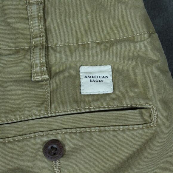 American Eagle Pants Mens 32x31 Khaki Flex Athletic Fit Casual Chino Stretch - Picture 12 of 13
